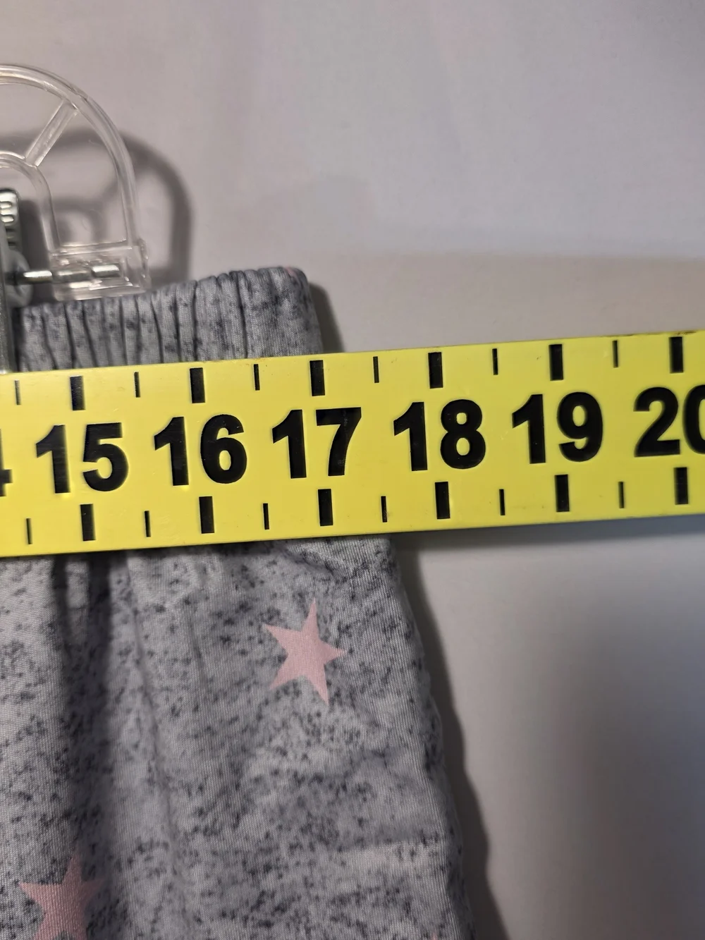 NEW Showmall Women Pajamas Babydoll Top With Shorts Size XL Gray Pink Stars Soft